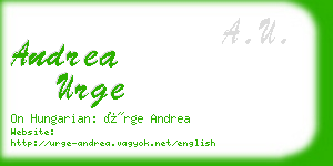 andrea urge business card